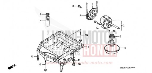 CARTER D'HUILE/POMPE A HUILE CBF600N4 de 2004